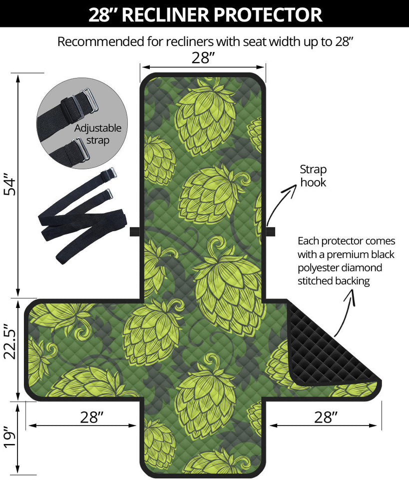 Hop pattern Hop cone background Recliner Cover Protector