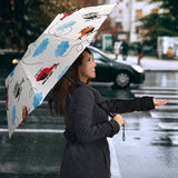 Watercolor Helicopter Cloud Pattern Umbrella