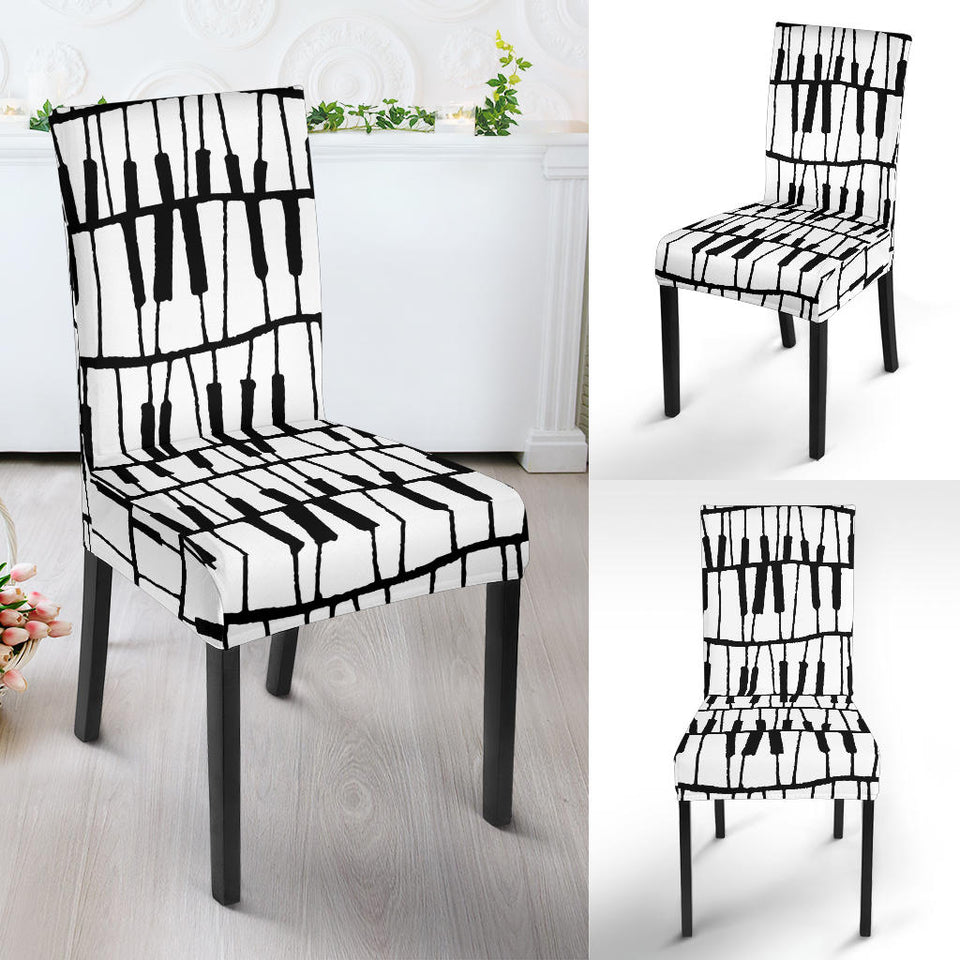 Piano Pattern Print Design 03 Dining Chair Slipcover