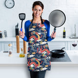 Blue Red Dragon Cloud Pattern Adjustable Apron