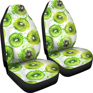Watercolor Kiwi Pattern Universal Fit Car Seat Covers