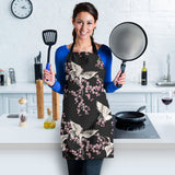 Japanese Crane Pink Sakura Pattern Adjustable Apron