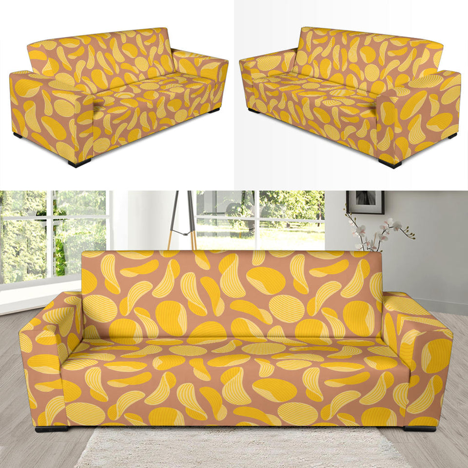 Potato Chips Pattern Print Design 01  Sofa Slipcover
