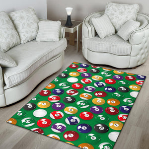 Billiard Ball Pattern Print Design 02 Area Rug