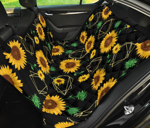 Sunflower Golden Polygonal Shapes Dog Car Seat Covers