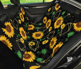 Sunflower Golden Polygonal Shapes Dog Car Seat Covers