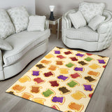 Bread Toast Pattern Print Design 02 Area Rug