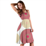 Circle Indian Pattern Sleeveless Midi Dress