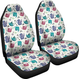 Tea Pots Pattern Print Design 05 Universal Fit Car Seat Covers