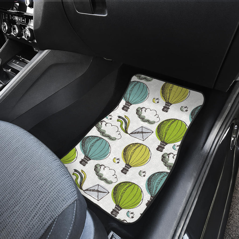 Hot Air Balloon Bird Cloud Pattern Front Car Mats
