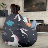 Unicorn Rainbows Moon Clound Star Pattern Bean Bag Cover