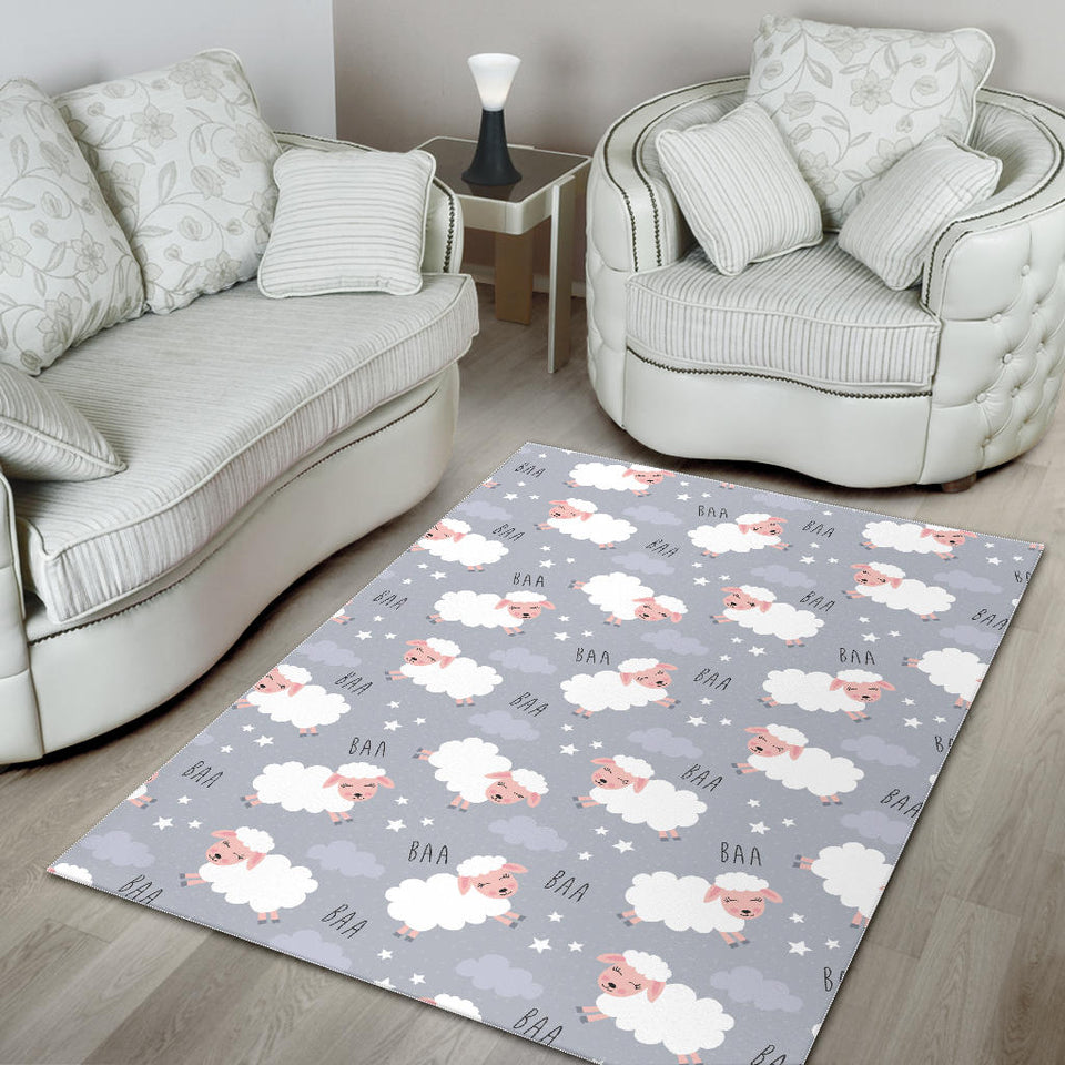 Sweet Dreams Sheep Pattern Area Rug