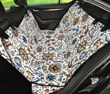 Cute Nautical Steering Wheel Anchor Pattern Dog Car Seat Covers