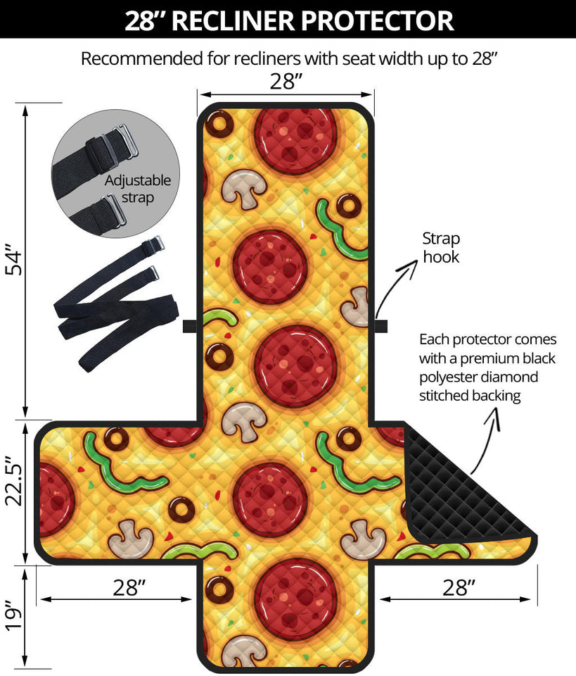Pizza texture pattern Recliner Cover Protector