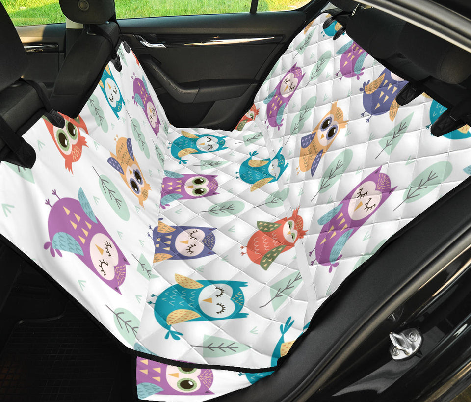 Cute Owl Pattern Dog Car Seat Covers