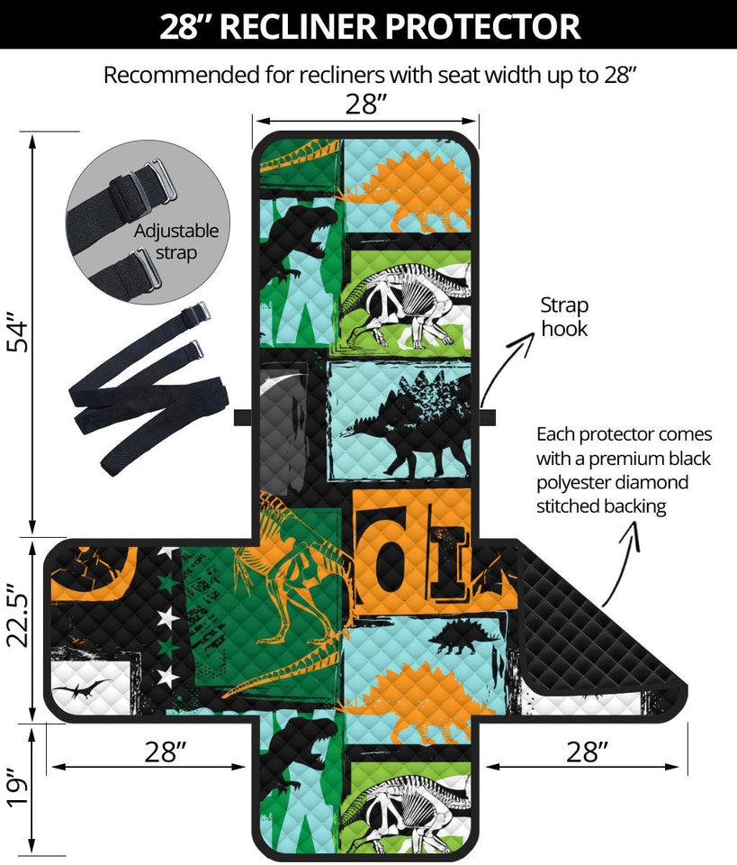 dinosaurs print pattern Recliner Cover Protector