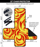 Fire flame design pattern Chair Cover Protector