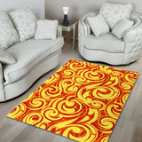 Fire Flame Design Pattern Area Rug