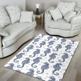 Seahorse Pattern Background Area Rug