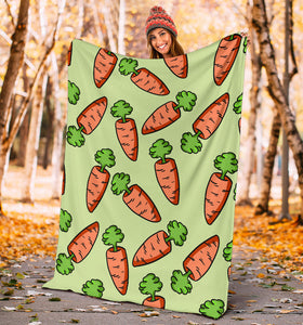 Carrot Pattern Print Design 05 Premium Blanket