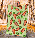 Carrot Pattern Print Design 05 Premium Blanket