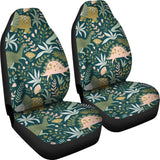 Dinosaurs Tropical Leaves Flower Pattern Universal Fit Car Seat Covers