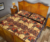 Camel polynesian tribal design pattern Quilt Bed Set