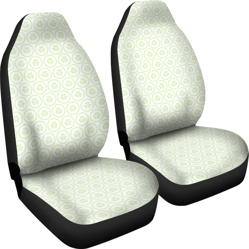 Cucumber Pattern Background Universal Fit Car Seat Covers