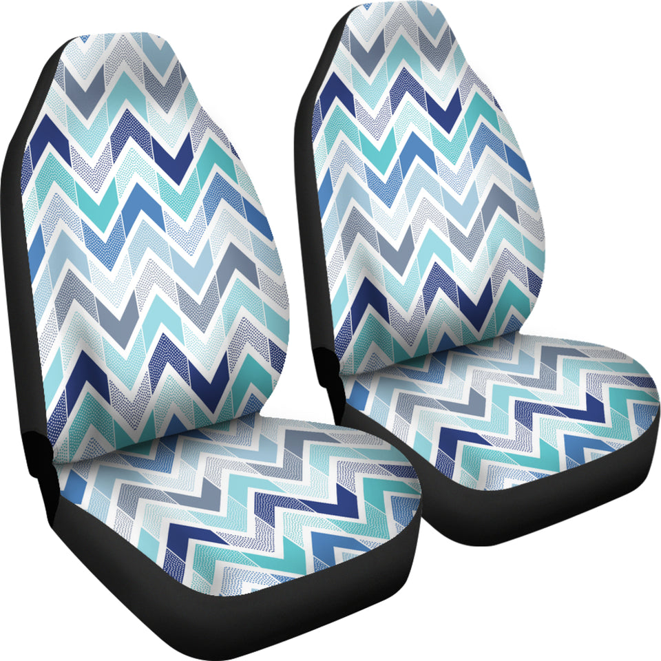 Zigzag  Chevron Blue Pattern  Universal Fit Car Seat Covers