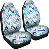 Zigzag  Chevron Blue Pattern  Universal Fit Car Seat Covers