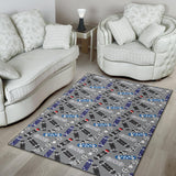 Skate Board Pattern Print Design 03 Area Rug