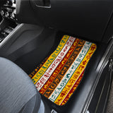 Egypt Hieroglyphics Pattern Print Design 01 Front and Back Car Mats