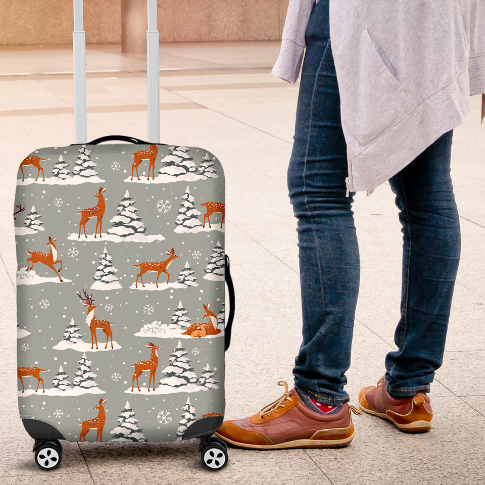 Beautiful Deers Winter Christmas Luggage Covers