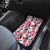 Toucan Flower Design Pattern Front Car Mats