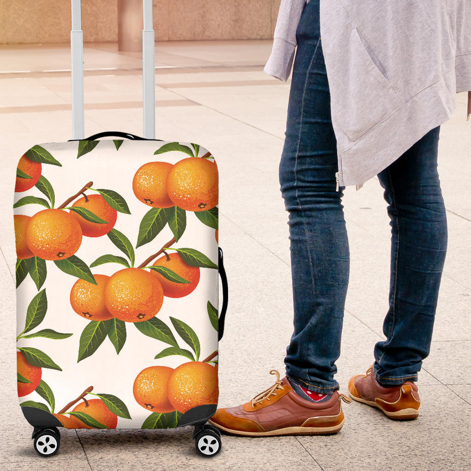 Oranges Pattern Background Luggage Covers
