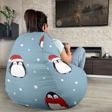 Cute Penguin Christmas Snow Pattern Bean Bag Cover