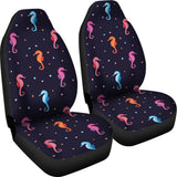 Watercolor Colorful Seahorse Pattern  Universal Fit Car Seat Covers