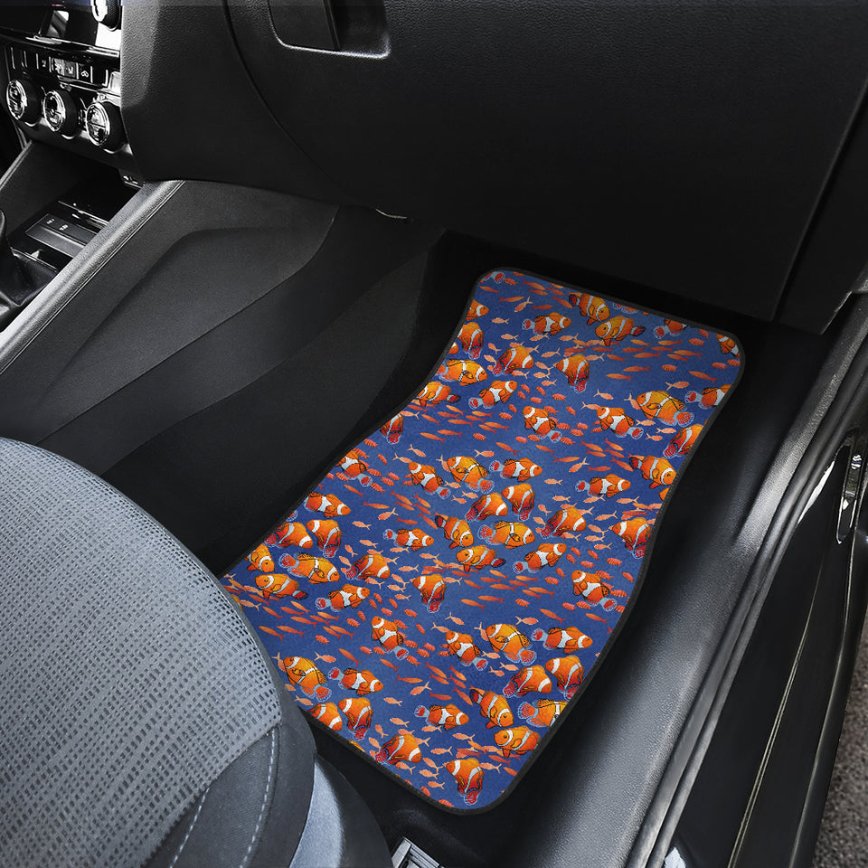 Clown Fish Pattern Print Design 04 Front Car Mats