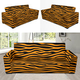 Bengal Tigers Skin Print Pattern Background Sofa Slipcover