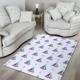Sailboat Anchor Pattern Area Rug