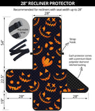 Halloween pattern Pumpkin background Recliner Cover Protector
