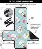 Cute snowman snowflake pattern Recliner Cover Protector