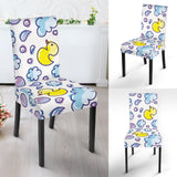Duck Toy Pattern Print Design 01 Dining Chair Slipcover