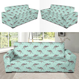 Kangaroo Pattern Background Sofa Slipcover