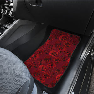 Rose Pattern Print Design 03 Front and Back Car Mats