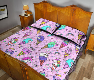 Cute ice cream cone animal pattern Quilt Bed Set