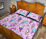 Cute ice cream cone animal pattern Quilt Bed Set