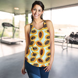 Watercolor papaya pattern Women Racerback Tank Top