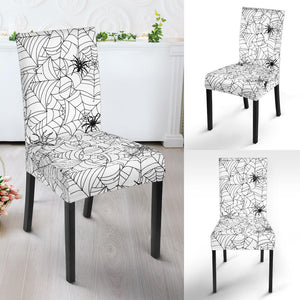 Spider Web Cobweb Pattern Dining Chair Slipcover