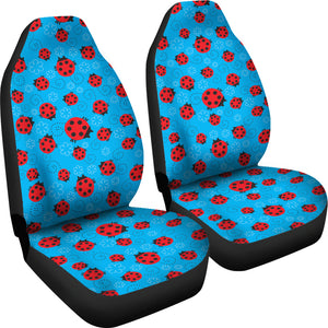 Ladybug Pattern Print Design 02 Universal Fit Car Seat Covers